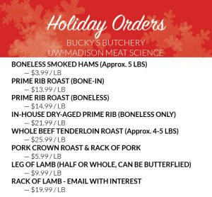 Bucky’s Butchery Offers Holiday Cuts