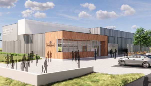 A computer rendering of the exterior of the new Meat Science and Innovation Center Honoring Ron Richard.