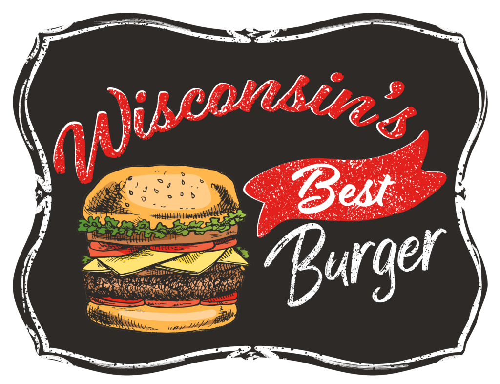 Logo for the Wisconsin's Best Burger Contest, with text that reads: Wisconsin's Best Burger.