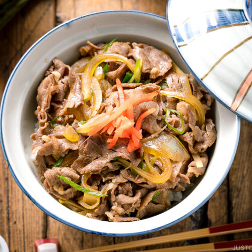 An image of gyudon (Photo Credit: Just One Cookbook)