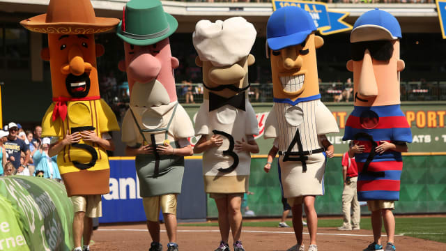 Racing Sausages from the Milwaukee Brewers.